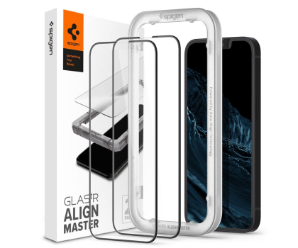 Szkło i folia ochronna Spigen Glass FC AlignMaster 2-pack do iPhone 13/13 Pro